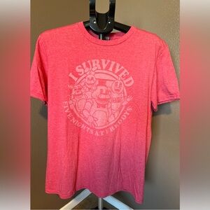 EUC-Five Nights at Freddy's Red T-Shirt